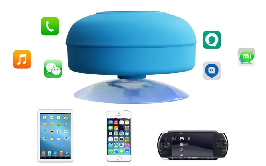 Mini Bluetooth Speaker Shower Subwoofer suction cup