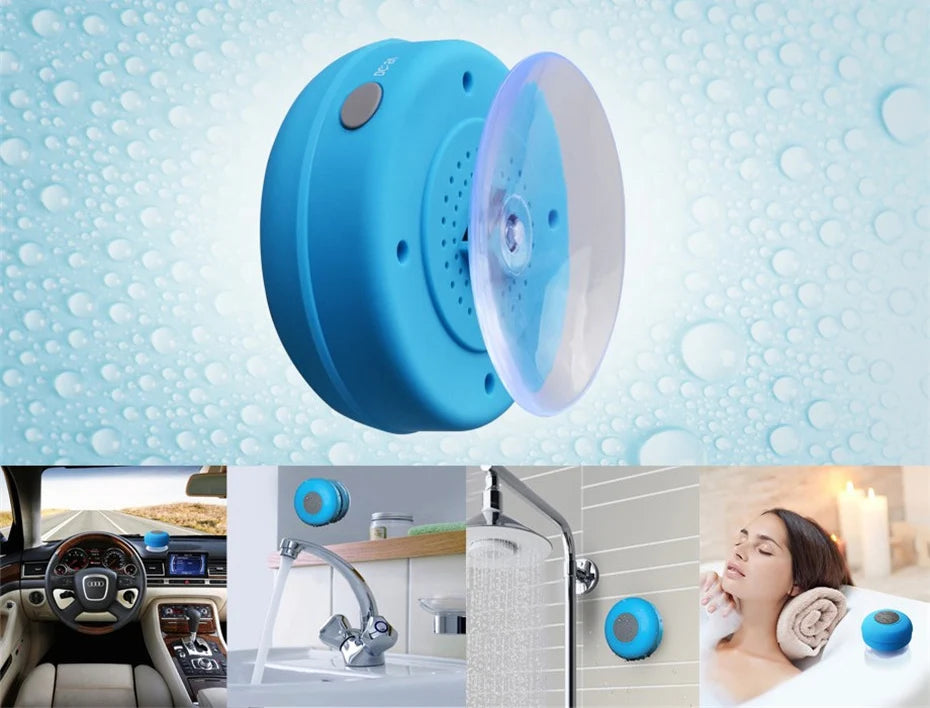 Mini Bluetooth Speaker Shower Subwoofer suction cup