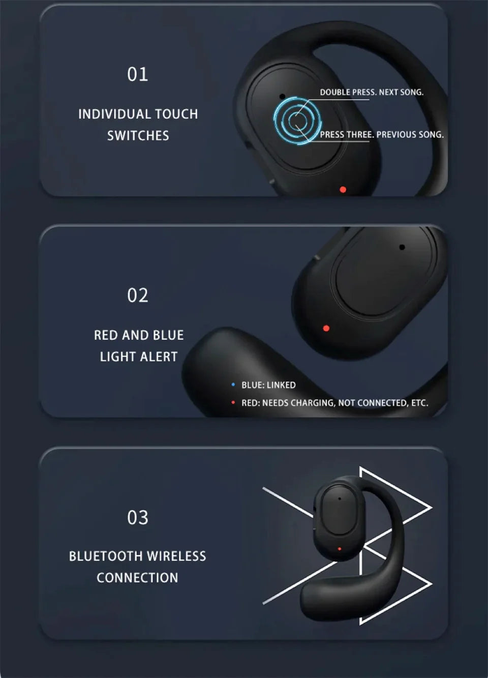 Wireless Headphones Bluetooth Headset