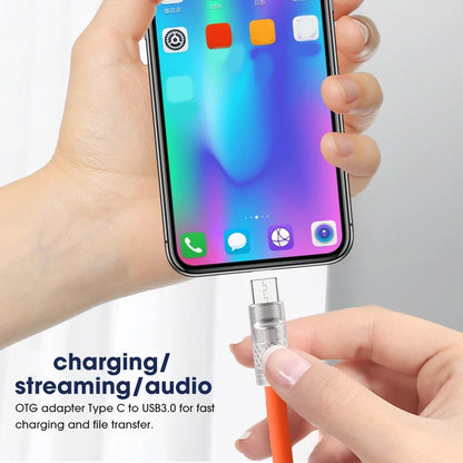 120W 6A Super Fast Charge USB Type C Liquid Silicone Cable