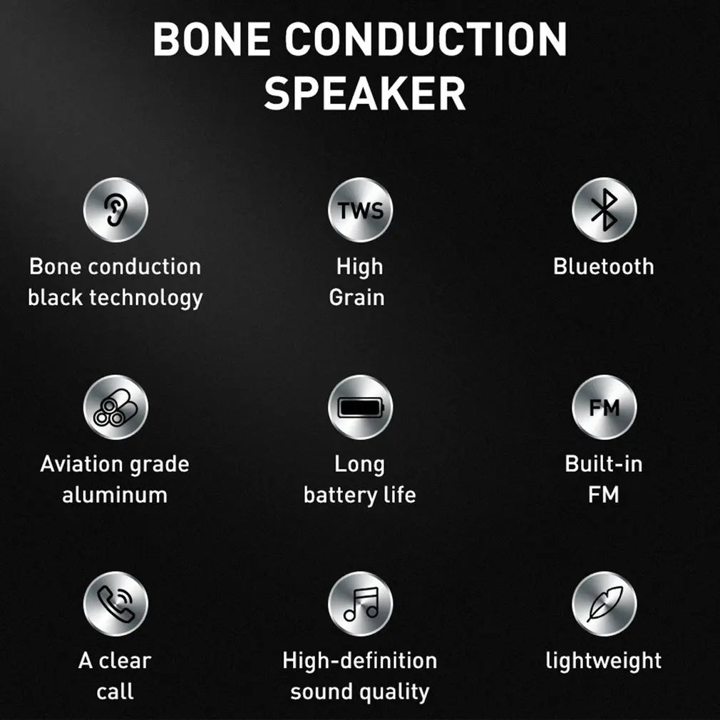 Bone Conduction Bluetooth Speaker Vibration Stereo