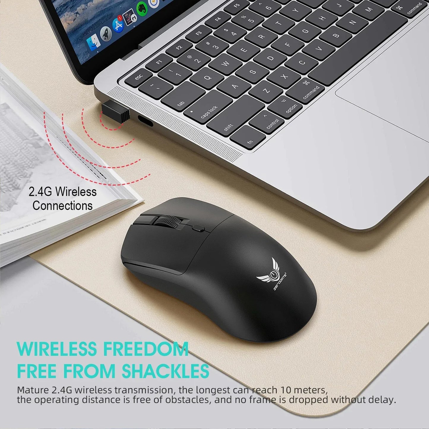 2.4G Wireless Mouse Ergonomic Gaming Mouse