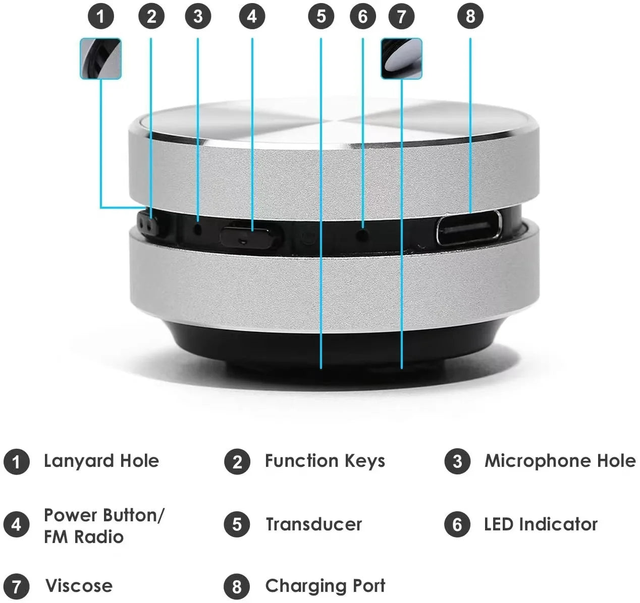 Bone Conduction Bluetooth Speaker Vibration Stereo