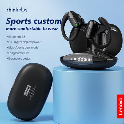 Lenovo XT80 Sports Wireless Earphones with Mics,Button Control, LED Power Display,Hifi Stereo Sound Bluetooth 5.3 TWS Headphones