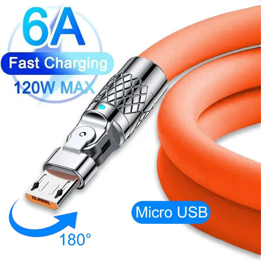 Micro USB Cable Android Phone Charger Silicone Charging cord