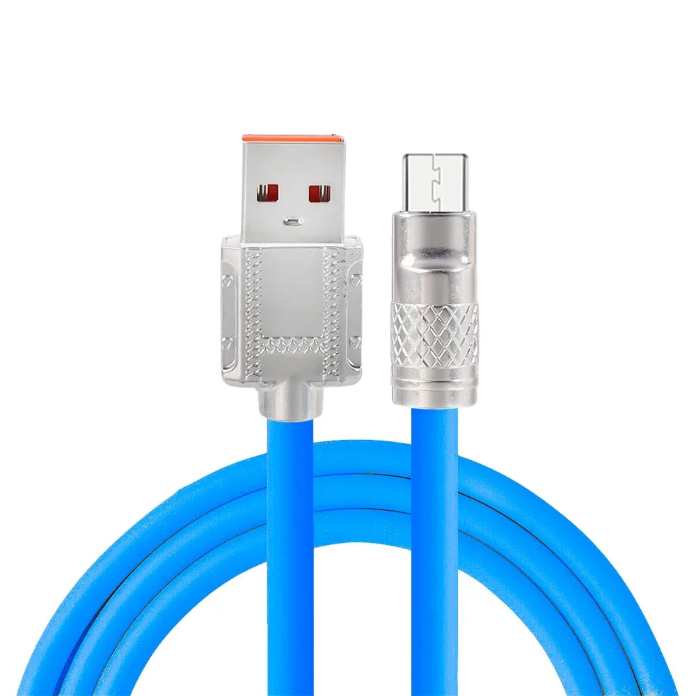 120W 6A Super Fast Charge USB Type C Liquid Silicone Cable